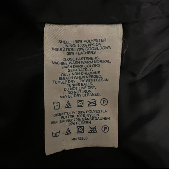 Lands' End Women's Size S Black Goose Down Jacket Coat Puffer Long Winter. - Picture 8 of 9